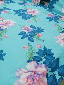 New Badsheet Sky Blue Mix Cotton Kohinoor Brand