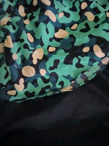 Abstract Print V-Neck Dress