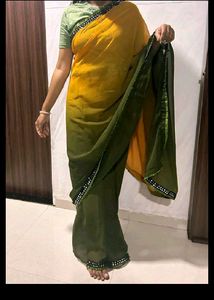 Ombre Georgette Saree with Sequins Border