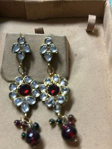 Exquisite Kundan Drop Earrings