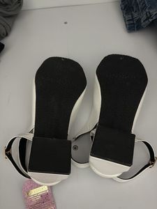 Chic White Slingback Heels size 38