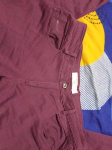 Woodland Burgundy Straight Leg Jeans UNI sex