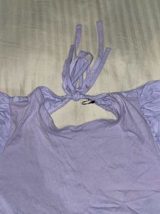 Lavender Puff Sleeve Top
