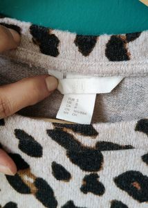 H&amp;M Animal Print Sweater in S