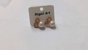 Elegant Pearl &amp; Crystal Earring set of 14