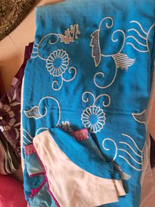 Embroidered Silk Saree