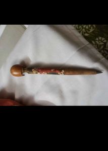 vintage kokeshi doll pen (collectible)