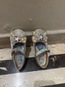 Sparkly Bow Girls Flats