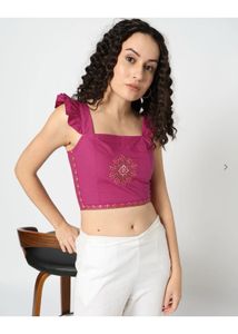 Embroidered Crop Top