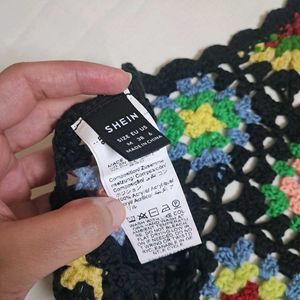 Y2k Vintage Boho Crochet Halter Top