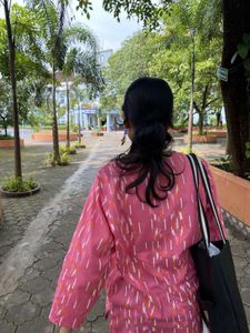 Pink Printed Kurta