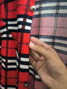 Women Checked Slim Fit Casual Jacket