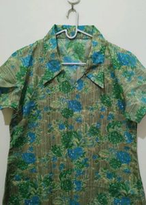 Green Floral print Kurta Pajama Dupatta Set