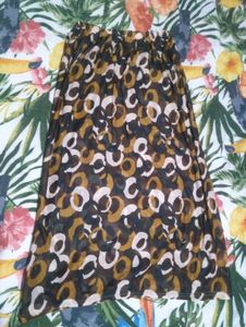 Patterned Midi Skirt