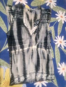 Tie-Dye Lace Trim Tank Top