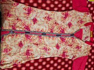 Vibrant Floral Print Kurta