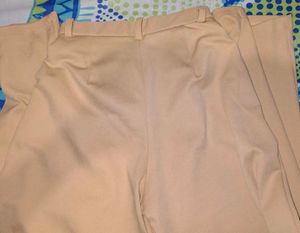 Cream Wide Leg Trousers