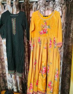 Beautiful Yellow Kurta with Floral Print