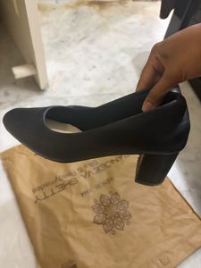 Classic Black formal block heel pumps
