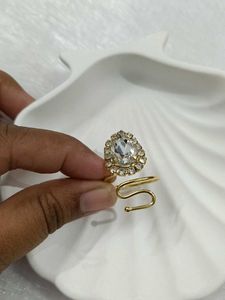 Sparkling Teardrop Statement Ring