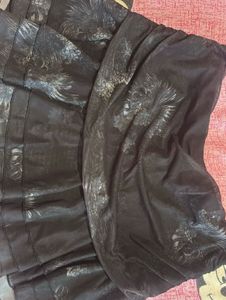 Black Ruffled Ethnic Skirt