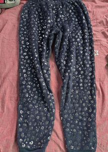Silver cheetah print lower