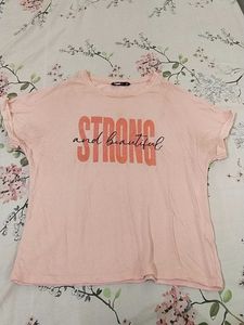 Pink "Strong and Beautiful" Graphic Tee