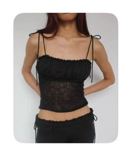 Chic Black Sheer Cami Top