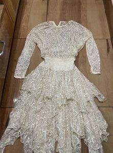 Elegant White Lace gothic dress