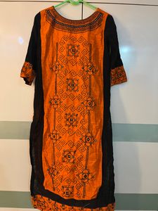 🔥BIG SALE 🔥Brand New Cotton Orange Kurti❤️😍