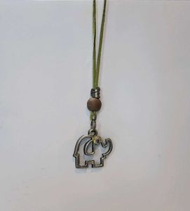 Faux Leather Elephant Statement Necklace