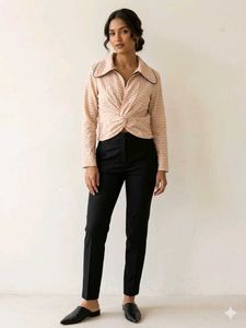 Stylish Twisted Front Crop Top