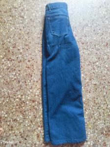 Blue Denim Wide Leg Jeans