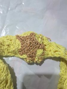 Yellow Crochet Shoulder Bag