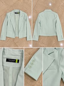 Light Mint Green Cropped Blazer