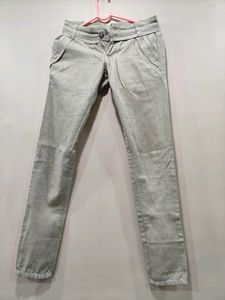 Beige Colour Denim Trouser
