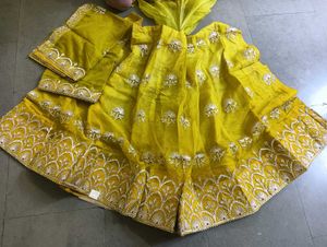 yellow lehanga choli