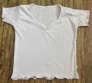 White V-Neck T-Shirt
