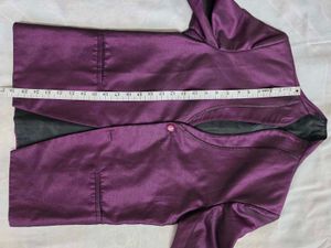 Purple Ethnic Jacket with pant