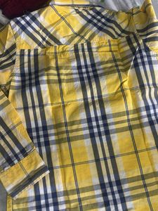 Boys Yellow Plaid Shirt