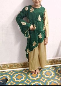 Green 1 Side Pattern Dress
