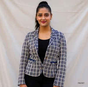 Striped Plaid Blazer