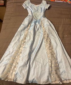 Elegant Light Blue Butterfly Dress