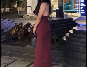 Elegant Maroon Maxi Dress
