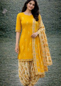 Beautiful Yellow Kurta Set with Dupatta