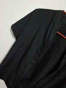 Stylish Black Short Sleeve Blouse