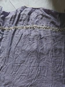 beaded purple top