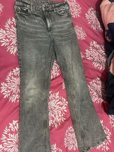 mid waist grey jeans from h n m