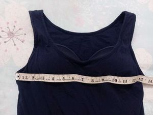 Navy Blue Sleeveless Fit and Flare Dress
