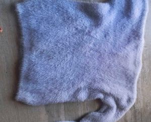 Soft Fuzzy ice blue Sweater